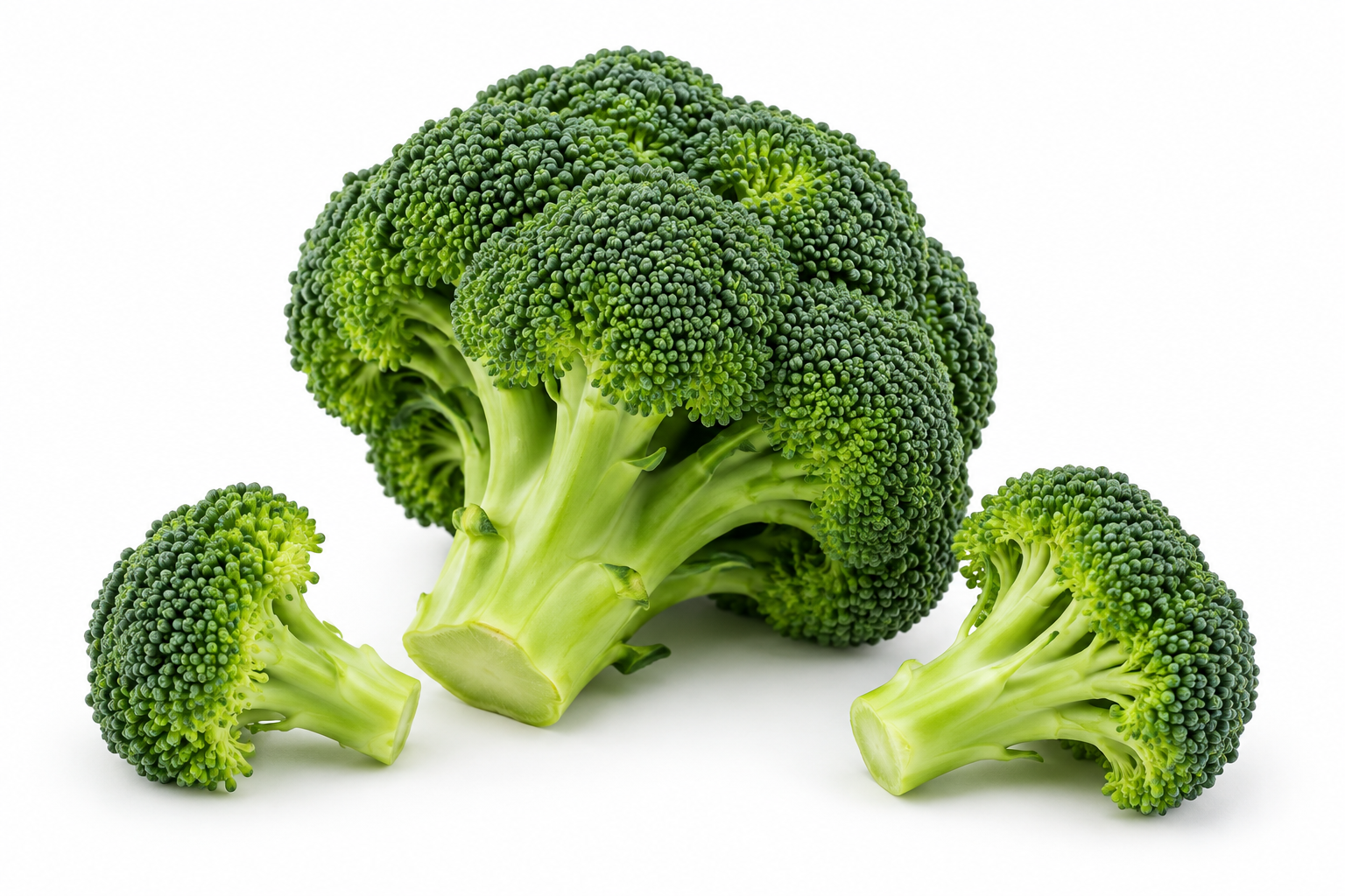 Brocoli cuit, illustration sur fond blanc